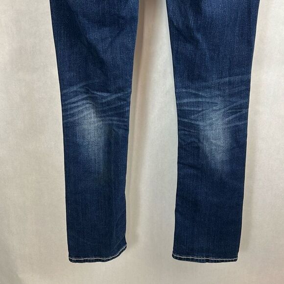 Miss Me Mid-Rise Slim Boot Cut Jeans Sz 27 Denim 33" Inseam Western Cowgirl - Picture 6 of 11